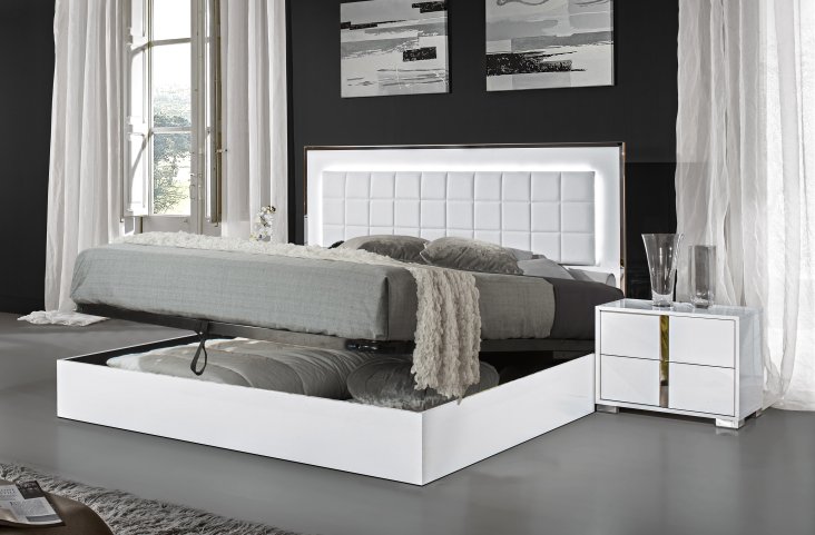ALICE WHITE HIGH GLOSS BED
