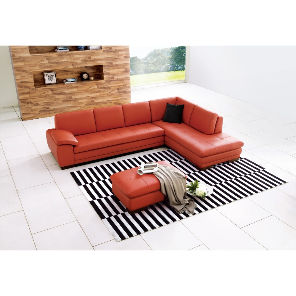 Pumpkin Italian Leather Sectional