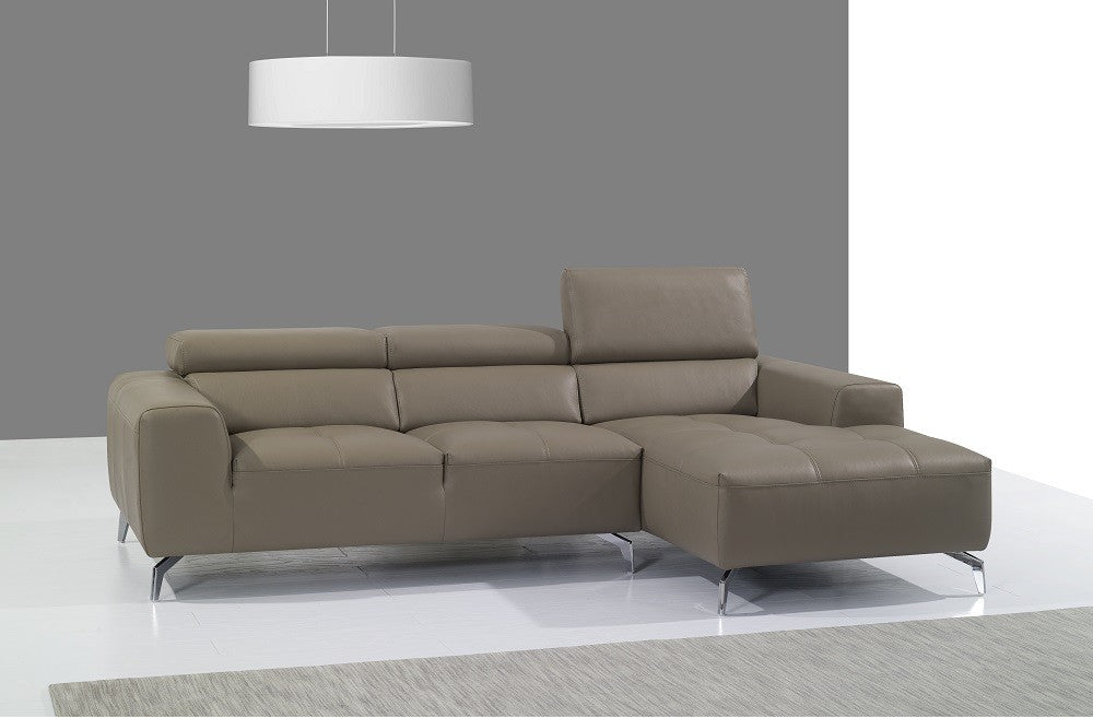 A978B Premium Leather Sectional In Burlywood