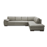 Grey Italian Leather Sectional