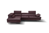 Maroon Italian Leather Sectional A761