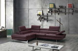 Maroon Italian Leather Sectional A761