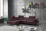Maroon Italian Leather Sectional A761