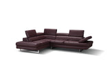 Maroon Italian Leather Sectional A761