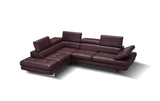 Maroon Italian Leather Sectional A761