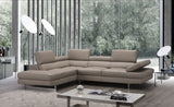 Peanut Italian Leather Sectional A761