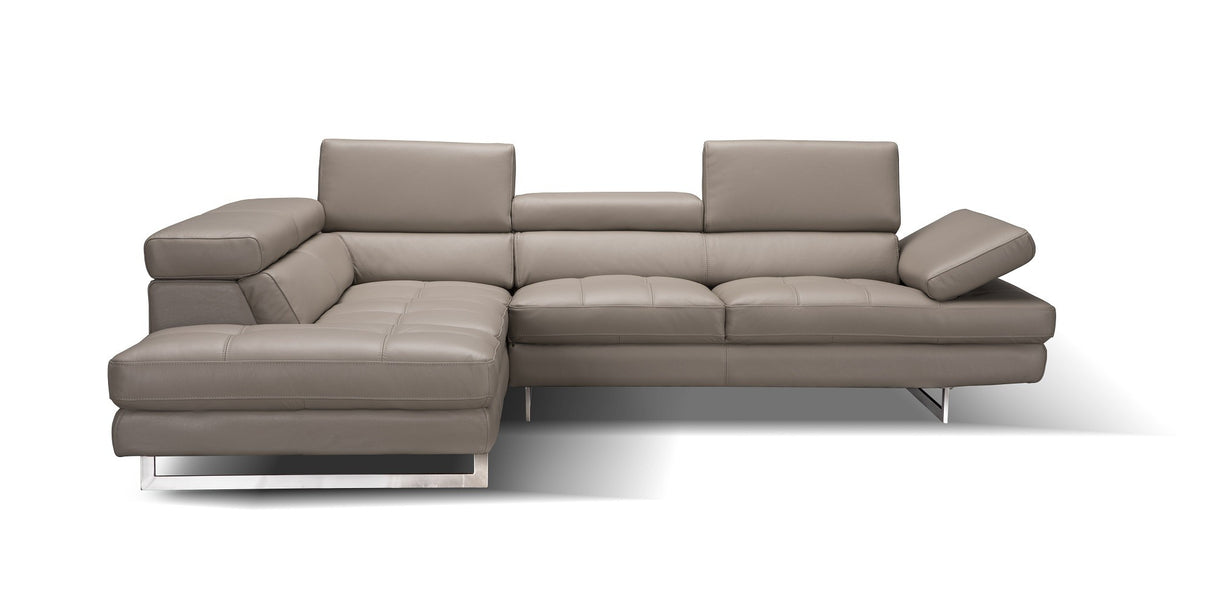 Peanut Italian Leather Sectional A761