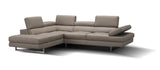 Peanut Italian Leather Sectional A761