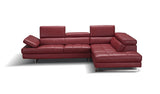 Red Italian Leather Sectional A761