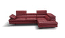 Red Italian Leather Sectional A761