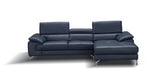 Blue A973B Premium Leather Sectional