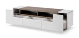 Modern White Gloss with Grey Veneer TV Stand