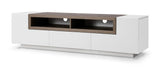 Modern White Gloss with Grey Veneer TV Stand