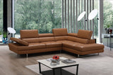 Caramel Italian Leather Sectional A761